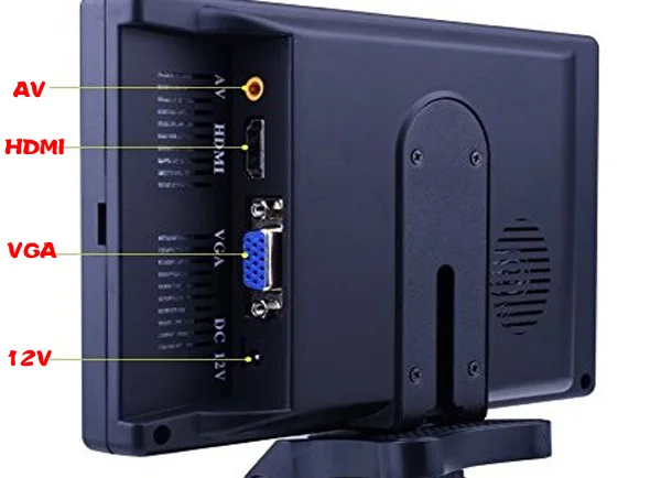 7-дюймовый портативный монитор 1024x60 0 Дисплей HDMI-совместимый/VGA/AV - Цена: 4 877,42 - 6 525,68 руб.