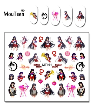 

1 Sheet Nail Art MT161 Red Sailor Moon Sailor Mars Cartoon Nail Art Water Sticker Decal For Nail Art Decoration