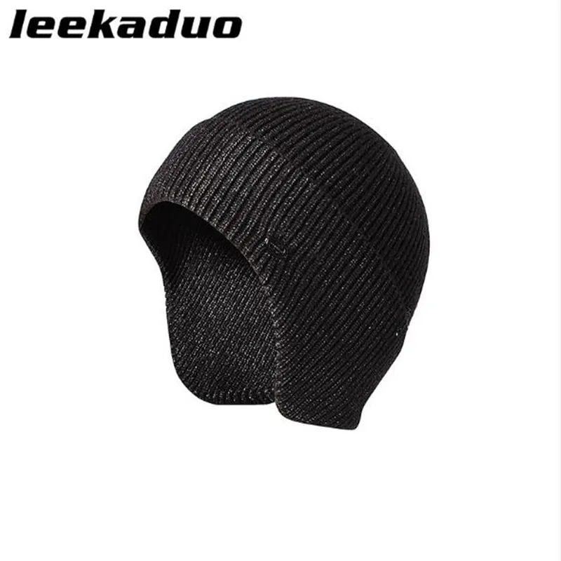 Уличная спортивная шапка leekaduo с защитой ушей вязаная для пешего туризма мужская