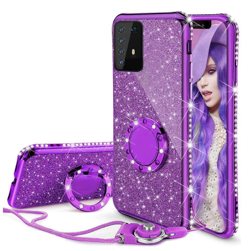 Алмазный чехол для Huawei P40 P30 P20 Mate 30 20 10 9 Lite Pro View Honor 10i 9X 8X 7X 8A кольцевой | Мобильные