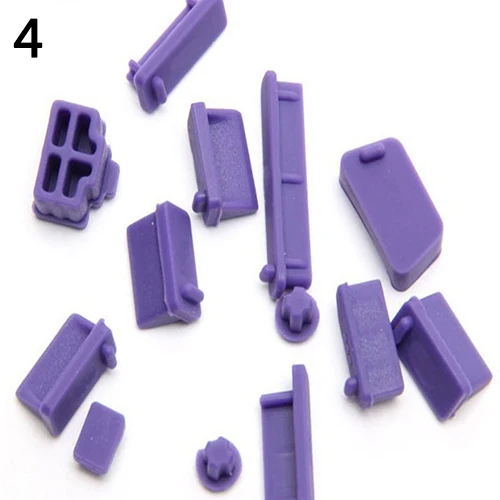 Набор силиконовых противопылевых заглушек Крышка Пробка для ноутбука Пылезащитная заглушка для USB компьютерные аксессуары - Цвет: Фиолетовый