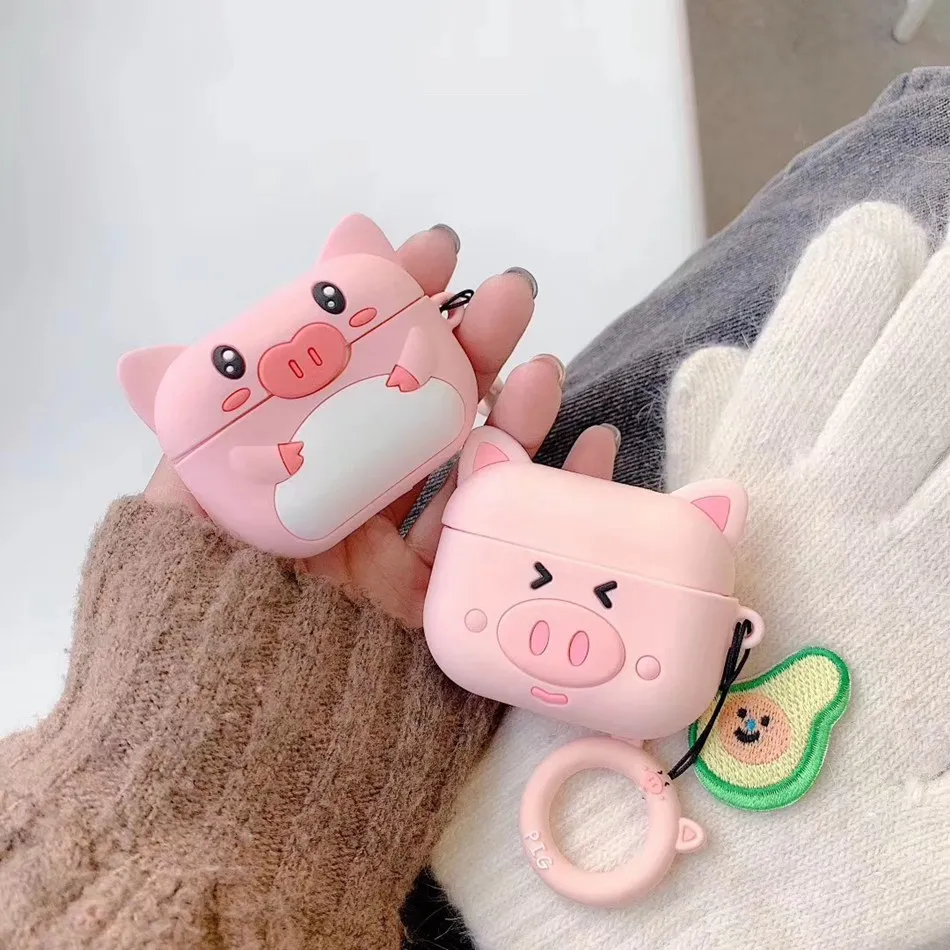 Чехол для наушников с цветами для Airpods Pro, силиконовый чехол, красивое с медведем и собакой Мультяшные наушники/Earpods, чехол для Apple Air pods Pro 3, чехол s