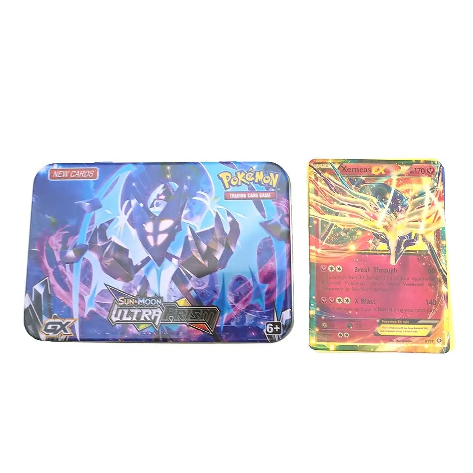 42 шт./компл. железный ящик Pokemon TAKARA TOMY боевые игрушки хобби Коллекционные вещи игра Коллекция аниме-открытки для детей