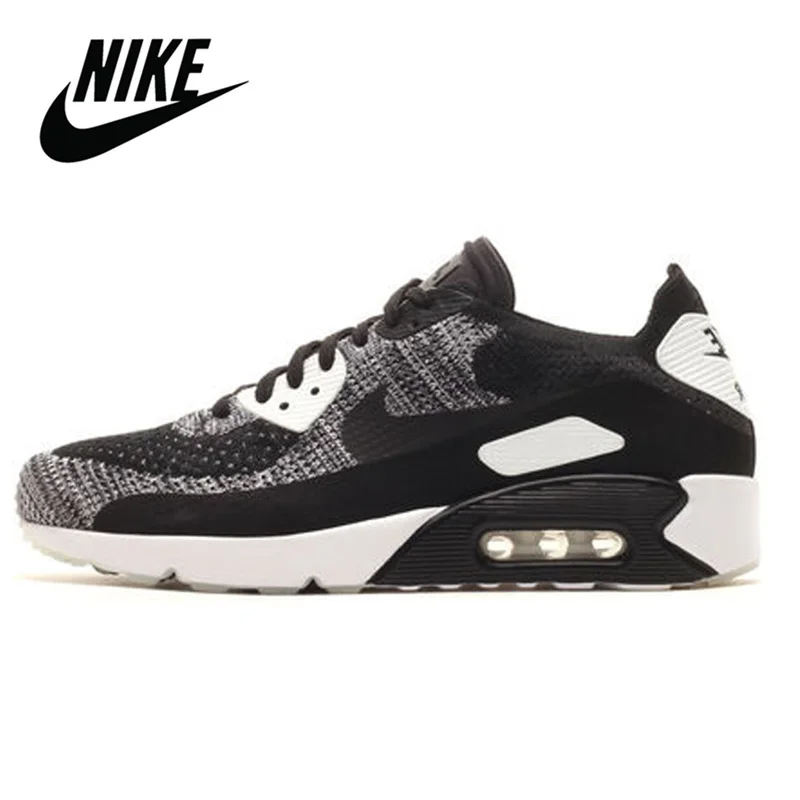 Мужские кроссовки для бега Tenis NIKE AIR MAX 90 Ultra Flyknit 2 0 Oreo оригинальные спортивные