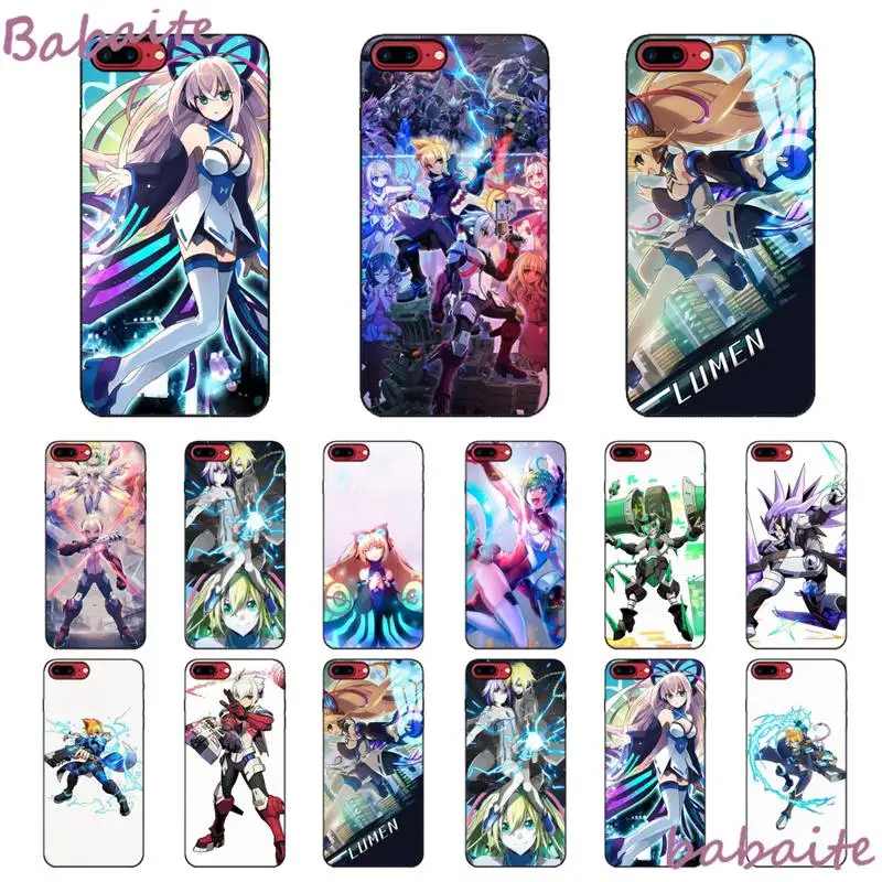 Babaite Небесно Голубой нападающий gunvolt чехол для телефона мобильного iPhone 12 6 6S Plus pro