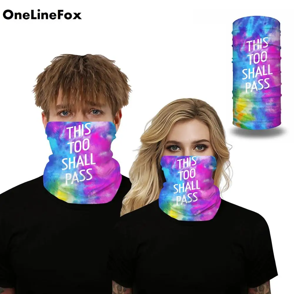 

OneLineFox Fashion Galaxy Space Tie Dyed Printing Insect-Proof Handkerchief Face Mask Multi-Function Holiday Masks Magic Scarf