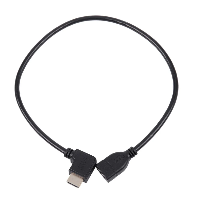 Hdmi мама-папа левый угол Удлинительный кабель ТВ ведущий 2,0 высокоскоростной Ethernet 3D Full Hd 1080 P-Поддержка всех Hdmi устройств 50 см