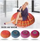 Диванные декоративные подушки напольные подушки с индийской мандалой круглые богемные подушки x30330