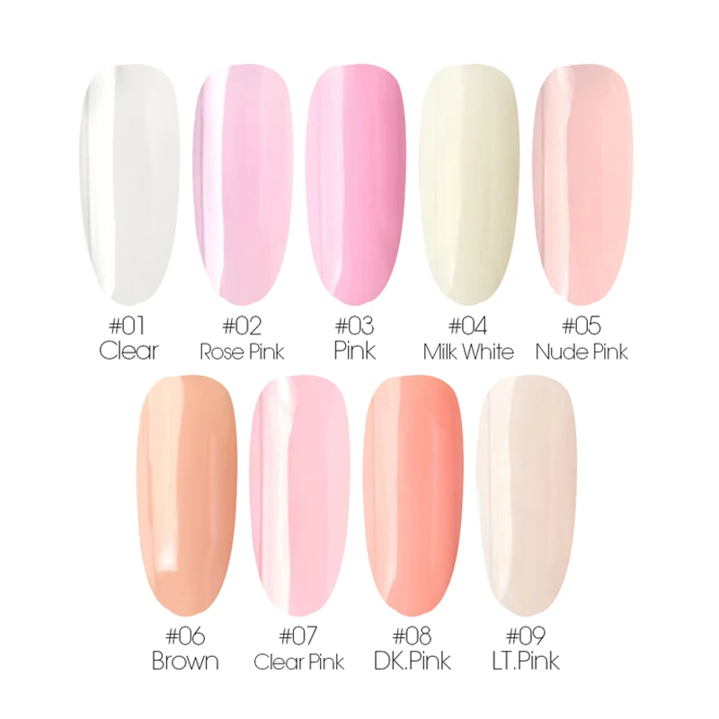 Poly Extention Gel Kits Nail Art French Nail Clear Pink Withe Colors Nail Tips Crystal UV Gel Nail poly gel Quick Hard Gel art Poly Extention Gel Kits Nail Art French Nail Clear Pink Withe Colors Nail Tips Crystal UV Gel Nail poly gel Quick Hard Gel art