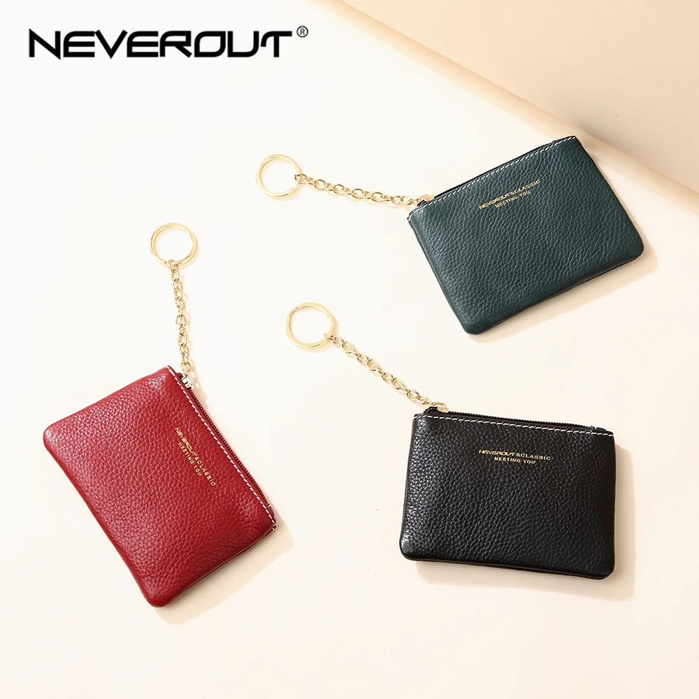 Кошелек NEVEROUT из натуральной кожи высокого качества черный держатель для карт