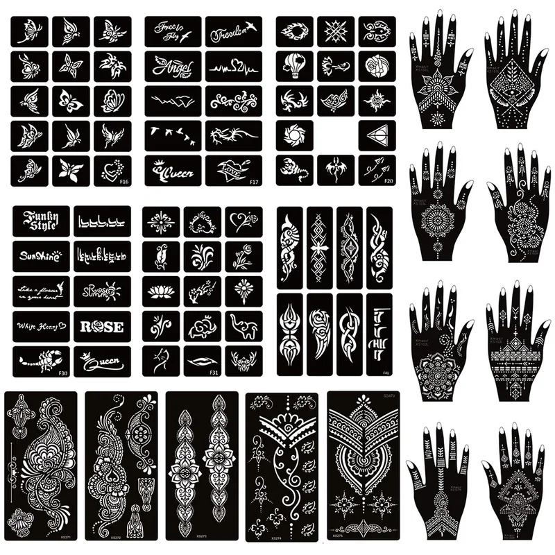 Трафарет Xmasir для татуировок 36 листов|henna tattoo|paint for bodytattoo body paint |