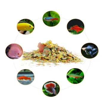

45G / 300ML Pet Fish Flakes Fish Food Floating Increase Color Brightening Feed Healthy Nutrition Marine Fish Juvenile Food
