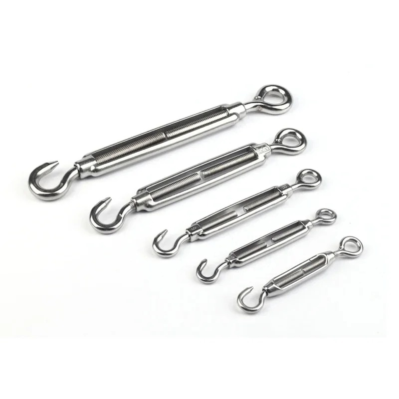 Stainless Steel Turnbuckle for Steel Rope Wire Hanging Rope Screw Adjustable Tension Tightening rope tensioner
