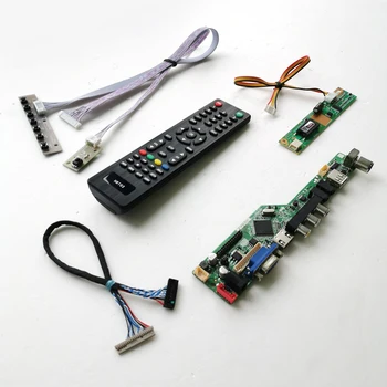 

For HT121X01-100/101 1CCFL LVDS 20Pin T.V56 drive card board HDMI VGA AV USB Inverter+Remote+keyboard LCD display panel DIY kit