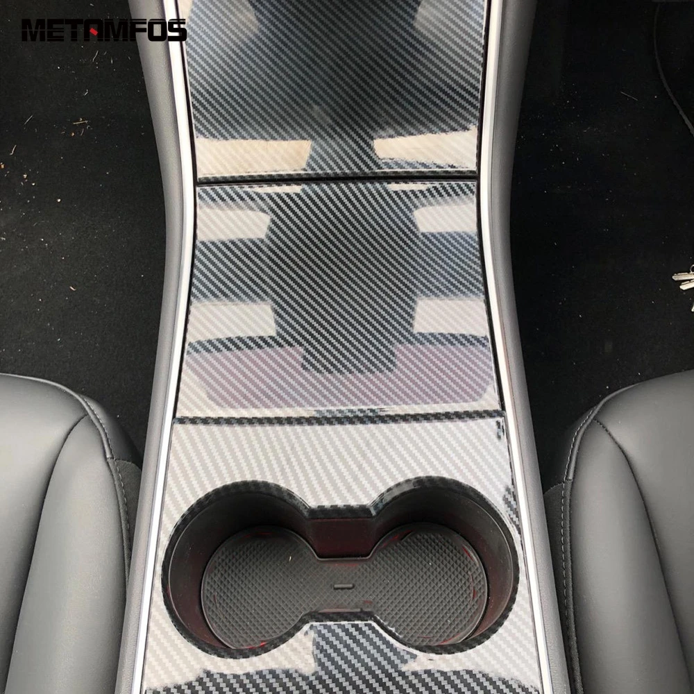 Для Tesla Model 3 2018 2019 держатель для чашки из углеродного волокна с передним