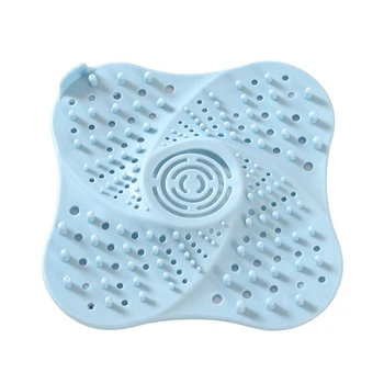 

6pcs Shower Drain Hair Catcher Bathtub Stopper Cover Drain Protector TPR Sink Drain Strainer Sewer Filters 13.4x13.4cm TB Sale