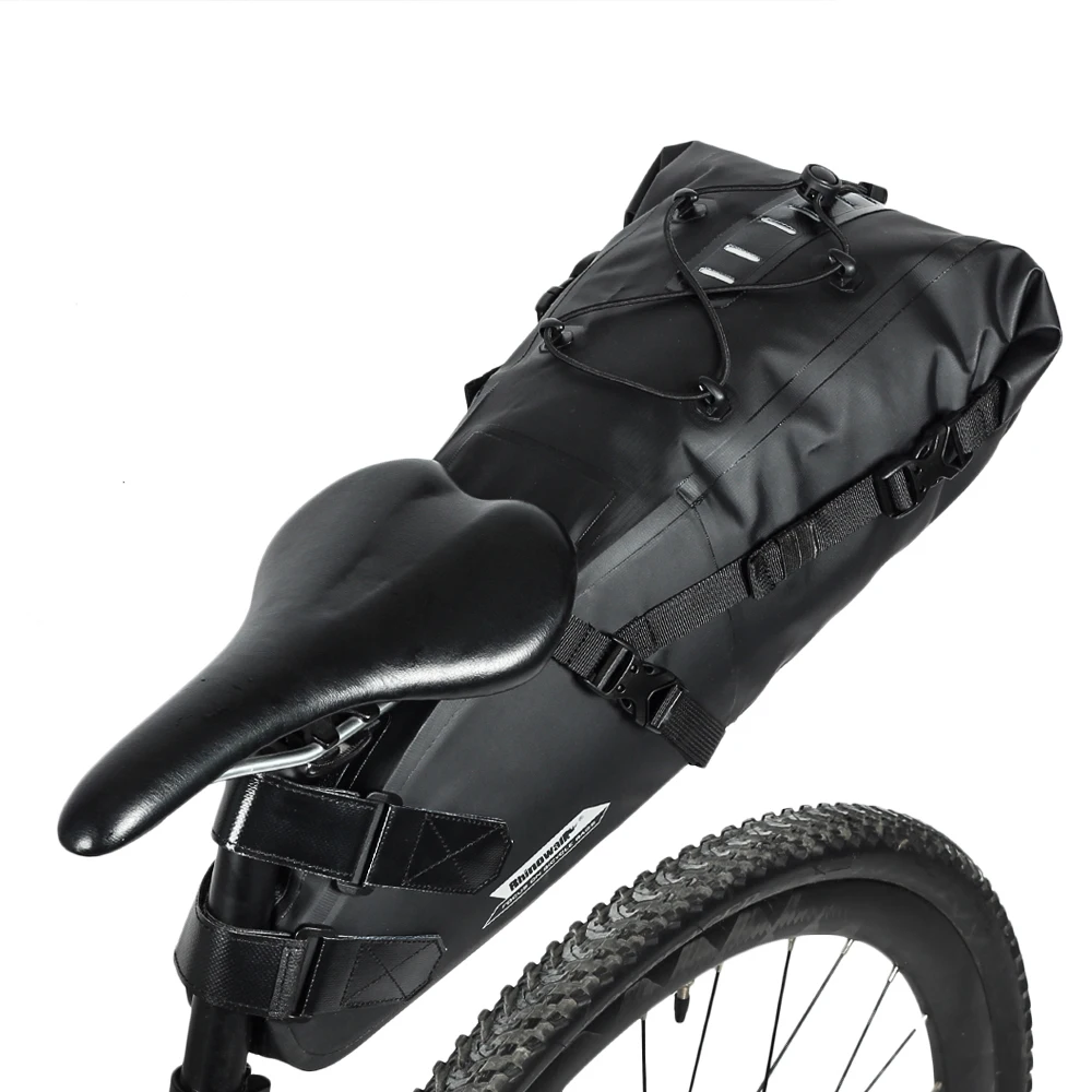 

10L Bike Bag Bicycle Saddle Tail Seat Bag Pouch Waterproof Storage Bags Cycling Rear Pack Pannier 840D Nylon