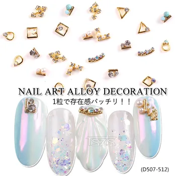 

TSZS Newest 10pcs/lot Irregular Shape Nail Art Decoration Alloy Metal Rhinestone Fingernail Accessories