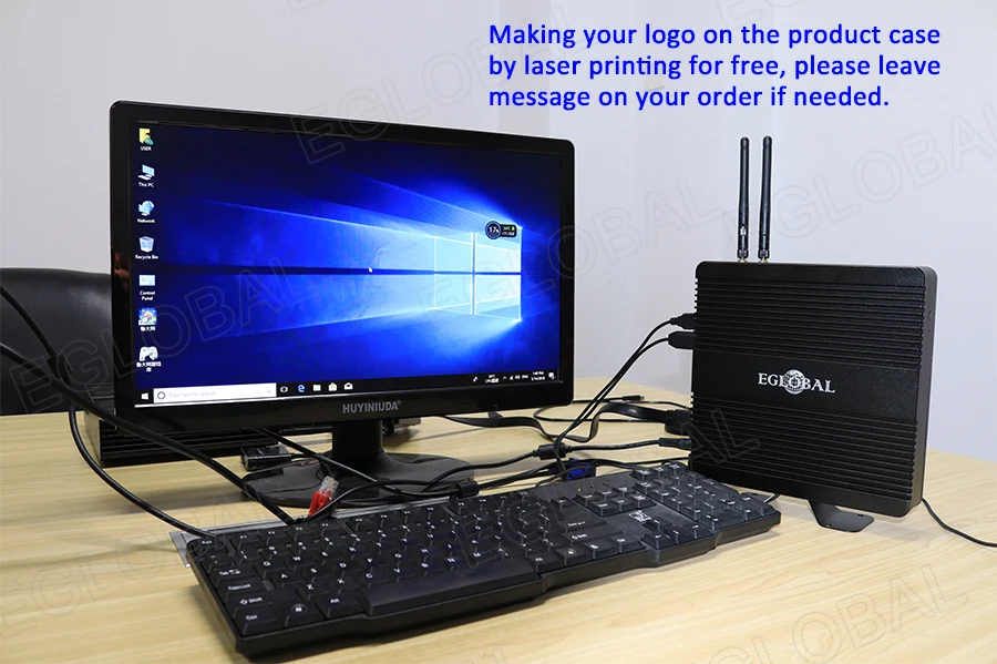 Дешевый безвентиляторный HTPC Intel core i3/i5/i7/celeron мини ПК настольный Windows 10 компьютер 12V VESA крепление