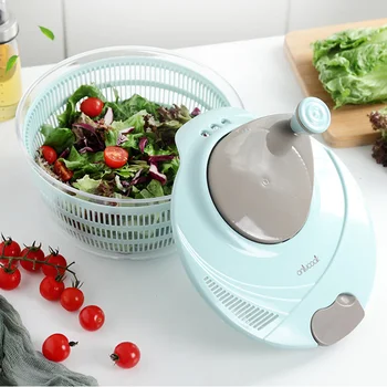 

1PC Salad Spinner Dryer Vegetable Fruit Drain Basket Dehydrator Shake Water Basket Multi function Kitchen Salad Tools