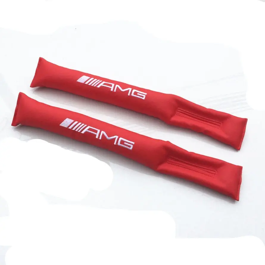 

2PCS RED Car gadgets Seat Gap Stopper Leak Proof Stop Pad Filler Spacer Soft Mat For Mercedes-Benzs AMG CLK CLA GLK s200 s300