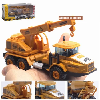 

6 Pcs/Set Mini Alloy Engineering Car Model Tractor Toy Dump Truck Model Classic Toy Vehicle Mini Gift for Boy Kids Free Gift