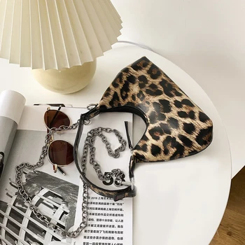 

Fashion Women Shoulder Bag Cow Zebra Leopard Animal Pattern Messenger Handbag Female Chain PU Leather Totes Crossbody Bag 2021