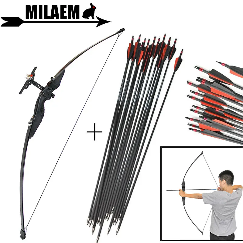 

30/40lbs Archery Recurve Bow With Fiberglass Arrow Spine 500 Straight Bow And Sight Bow And Arrow Hunting Shooting Accessories