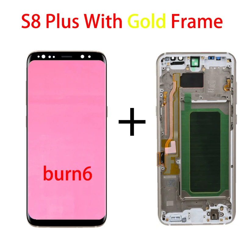 mobile phone lcd screens Original For Samsung Galaxy S8 plus G955 G955F g955u S8plus Lcd Display With Touch Screen Digitizer 6.2'' AMOLED burn shadow screen for lcd phone cell Phone LCDs