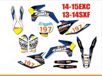 

Motocross full set of stickers Graphics Backgrounds FOR KTM SX SXF 2013 2014 2015 EXC EXCF 2014 2015 2016 FOR KTM 6days sixdays