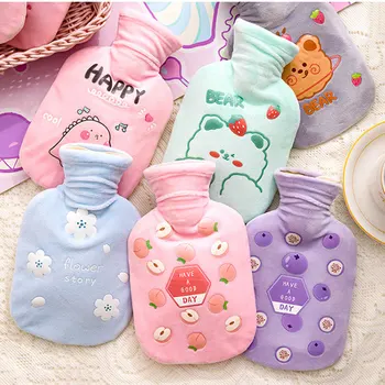 

Mini Plush Hot Water Bottle Cartoon Water-filling Hot-water Bag Rubber Hand Warmer Cute Women Insulation Bags Hot Bags JJ70002