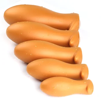 Soft Egg Type Butt Plugs Huge Anal Plug Beads Silicone Prostate Massager Anus Vagina Dilator Prostate Stimulator Anal Sex Toys 5