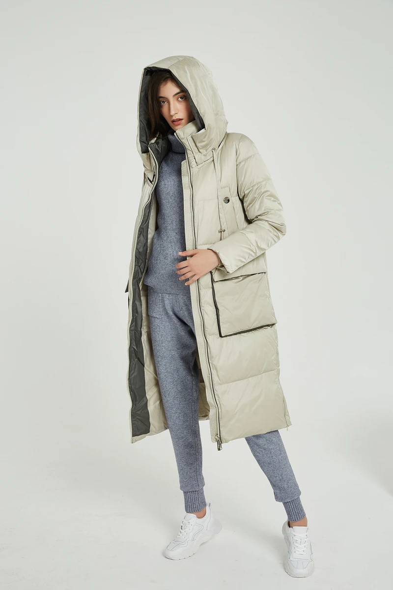 Wixra, Женское пальто, куртка, женская с капюшоном, теплая парка, с карманами, длинное, плотное пальто для женщин, новинка, Зимняя коллекция