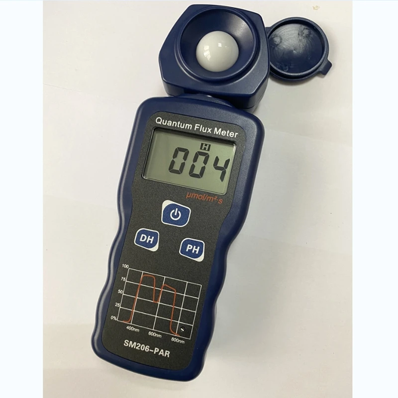 Quantum Flux Meter Digital Photosynthetic Effective Radiation Intensity Tester Wavelength 400-700nm Peak Hold Waterpoorf Probe
