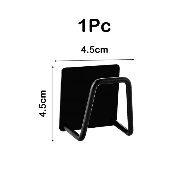 Kitchen Stainless Steel Sponges Holder Storage Rack Self Adhesive Sink Sponges Drain Drying Rack Kitchen Sink Storage Stand 3PCS 1PC Black