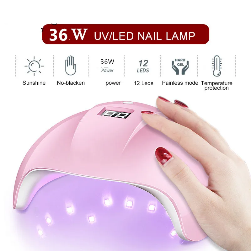 

36W Dryer LED Display Smart Manicure Tool Uv Lamp with Timer Kit Uv Light Nail Dryer Nail Light LED Nail Phototherapy Machine