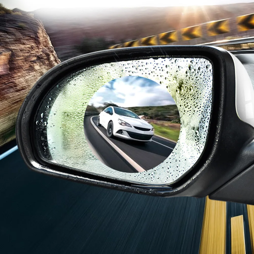 2Pcs Waterproof Nano Stickers Car Rear View Mirror Protective Film Anti-fog Window Clear Rainproof Rearview Mirror 2019 Oc26