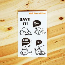 ПВХ наклейки на стену, классные наклейки на стену, съемные Мультяшные креативные художественные наклейки на выключатель ягненка