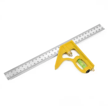 

Combination Measuring Angle Tool Rule Tri- Square Ruler Stainless Steel