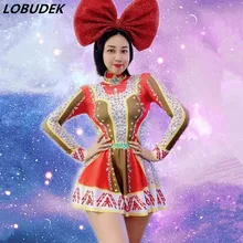 Мини-платье для бара, клуба, для женщин, для танцевальной команды, для выступлений, блестящие стразы, короткое, для рождества, Rave, вечерние, с кристаллами, платье певицы, DS, костюм