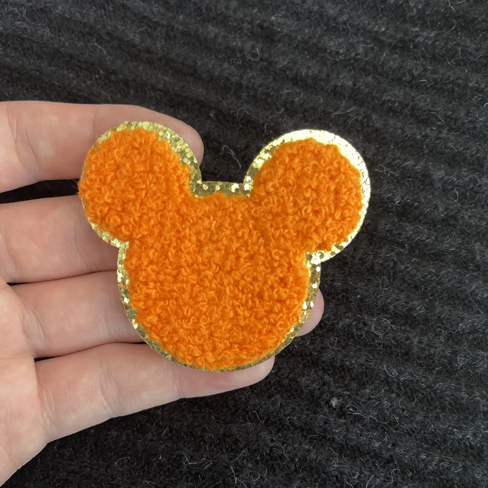 1Pc Sequin Chenille Embroidery Patches Rainbow/Lightning/Heart Patches Appliques Iron On Patches For Children Woman Clothes 