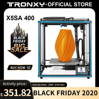 

Tronxy 3D Printer X5SA-400 Large build area 400*400*400mm Bowdon TItan Extruder High Precision 3d printing Flexible Filament