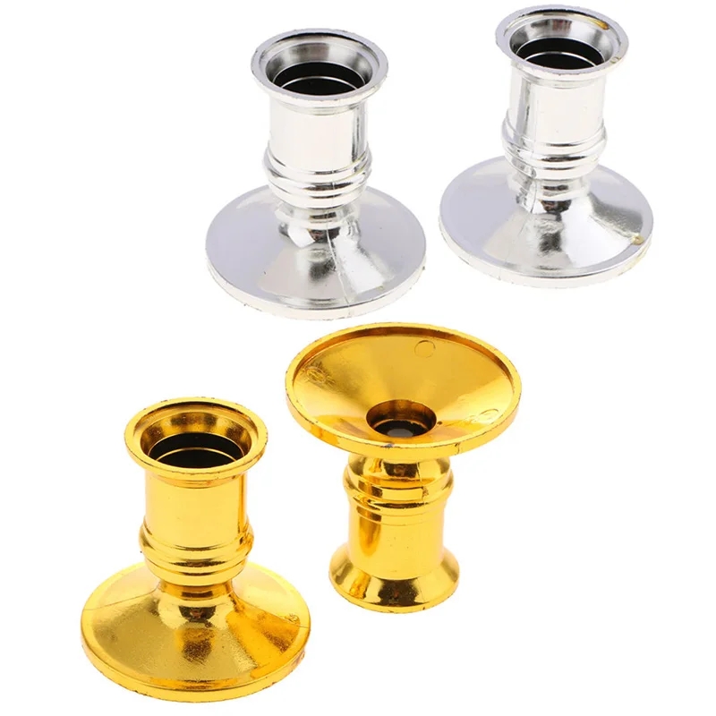 

1 Pair Of Plastic Candle Holders Indoor Household Candlestick Display Home Decoration Centerpiece Accessories