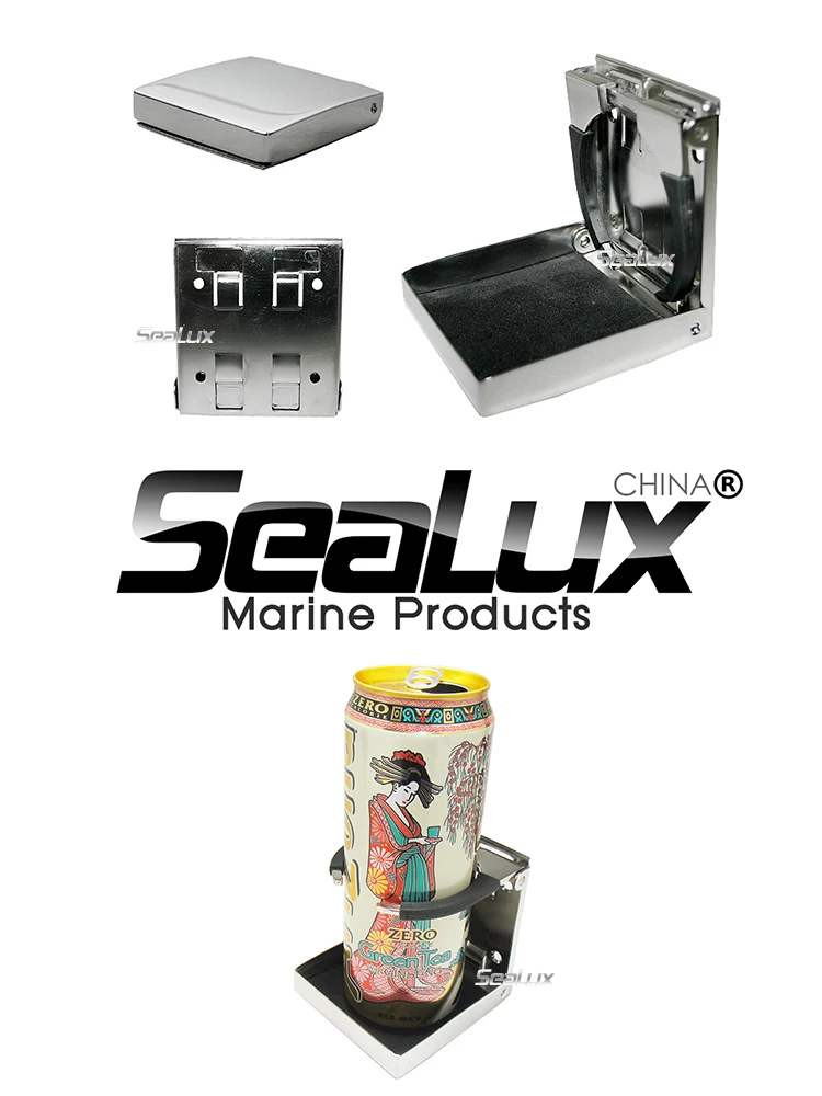 Sealux 2 шт. в наборе из нержавеющей стали 304 регулируемый держатель для напитков Складная чашка для морской яхты, лодки и автомобиля