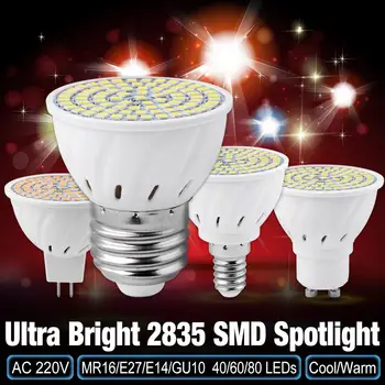安い 高品質tsleen 220v Led電球GU10 E27 MR16 E14ベースランプ8/6/4ワット高高輝度2835スポットライト本体ランプ家庭用シャンデリア