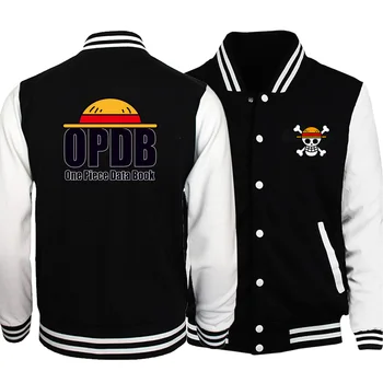 

2019 New Arrival Japan Anime One Piece Data Book Jacket Men Fashion Men Baseball Jackets Fitness Casual Plus Size Men Warm Warm