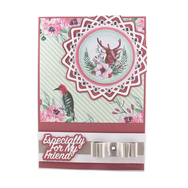 Crisscross Border Circle Frame Metal Cutting Dies Especially For My Friend&Circle Frame Die Cut For Card Making DIY New
