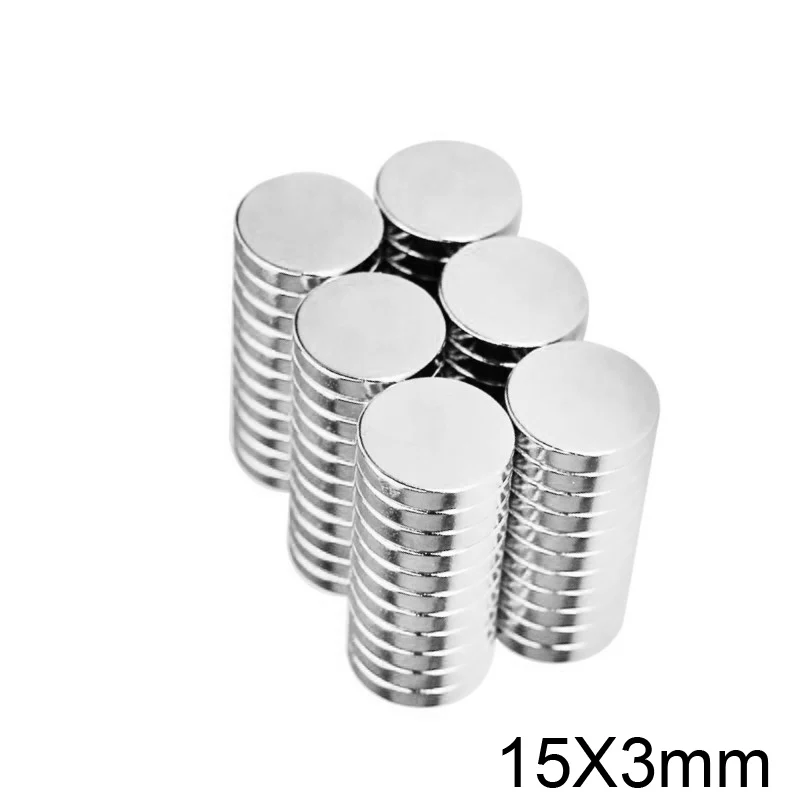 5 10 20 50 100pcs 15x3 Search Minor Magnet Dia 15mm x 3mm Bulk Small Round