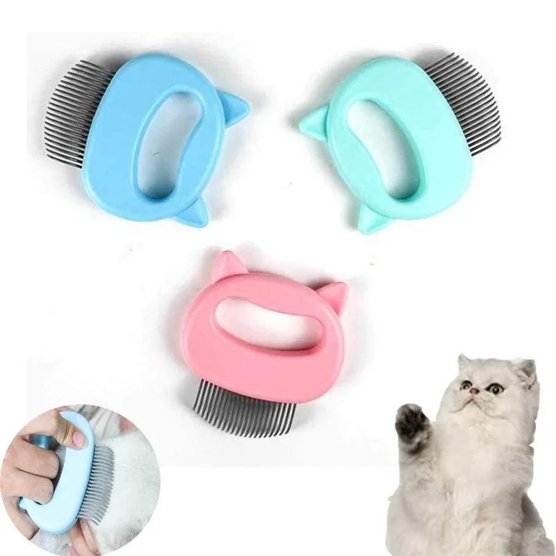 

Removal Comb Pet Cleaning Supplies Dog Grooming Cat Fine-toothed Combs Pet Dog Brush Cat Grooming Tool Ear Shape Shell Hair