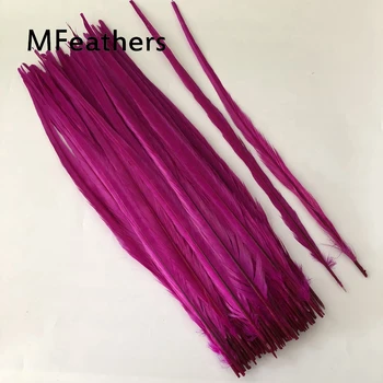 

100PCS 50-55CM Ringneck Pheasant Tails Feather For Crafts Natural Hot Pink Dyed Pheasant Feathers jewelry making Carnival Plumas